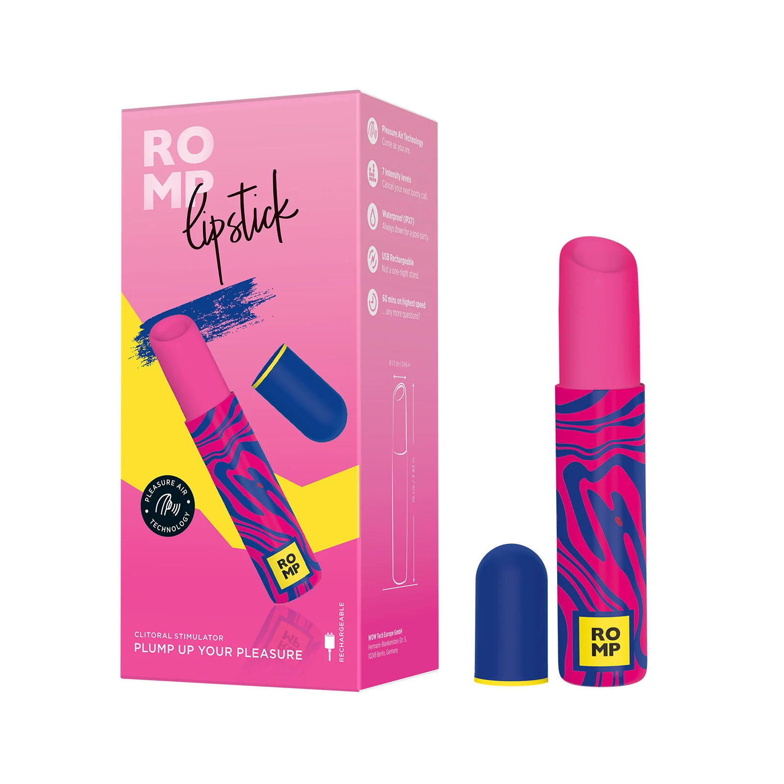 ROMP Lipstick Clitoral Stimulator Pink - Image 2