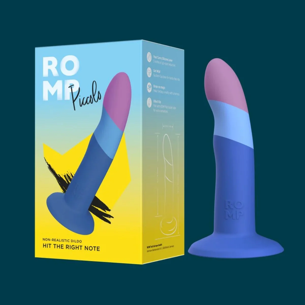 ROMP Piccolo Dildo Blue Purple 5 Inch - Image 2
