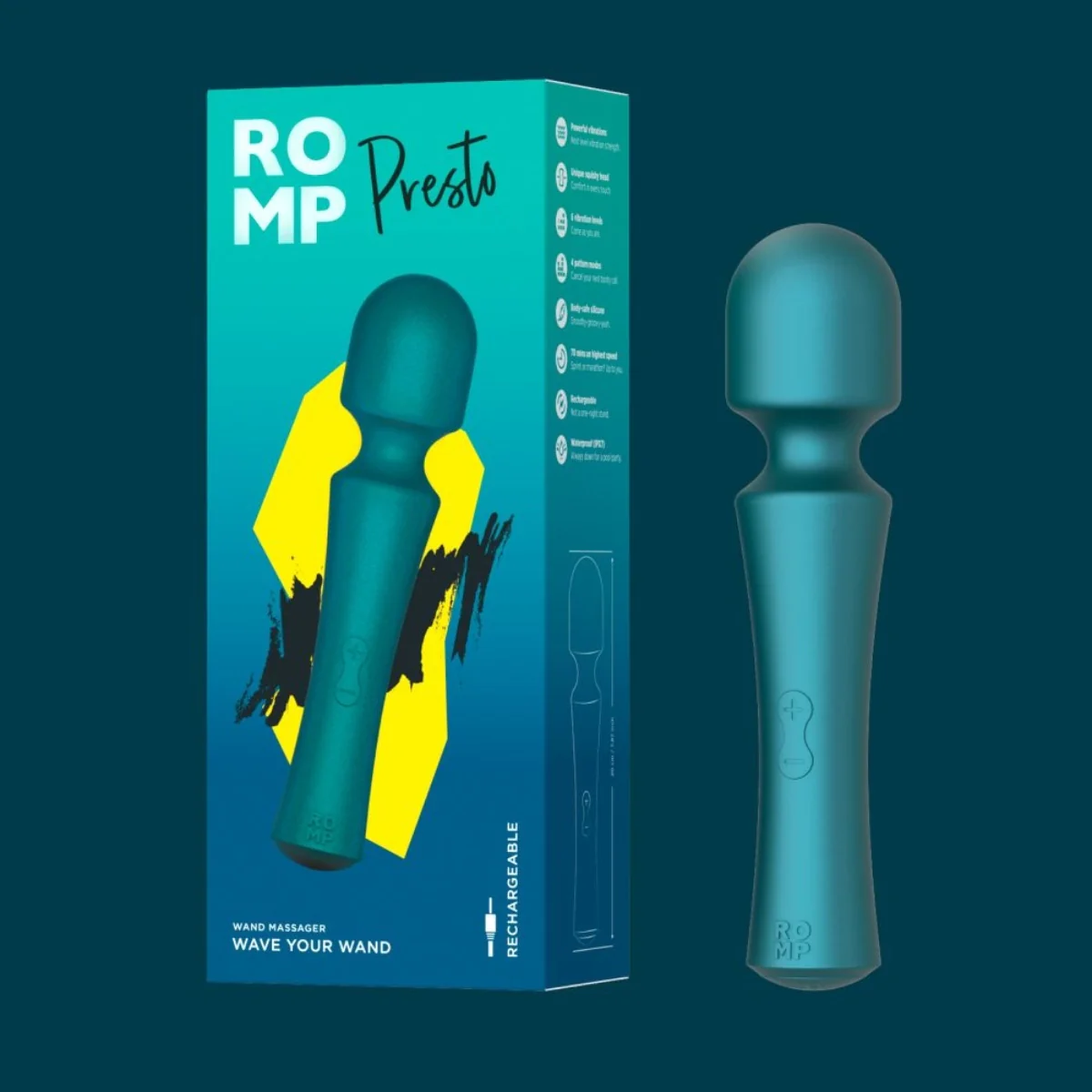 ROMP Presto Wand Massager Green - Image 2