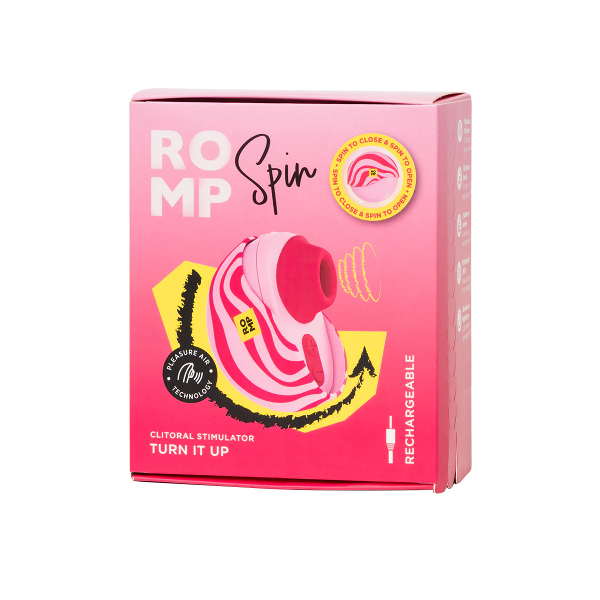 ROMP Spin Clitoral Air Pulse Stimulator Pink - Image 2