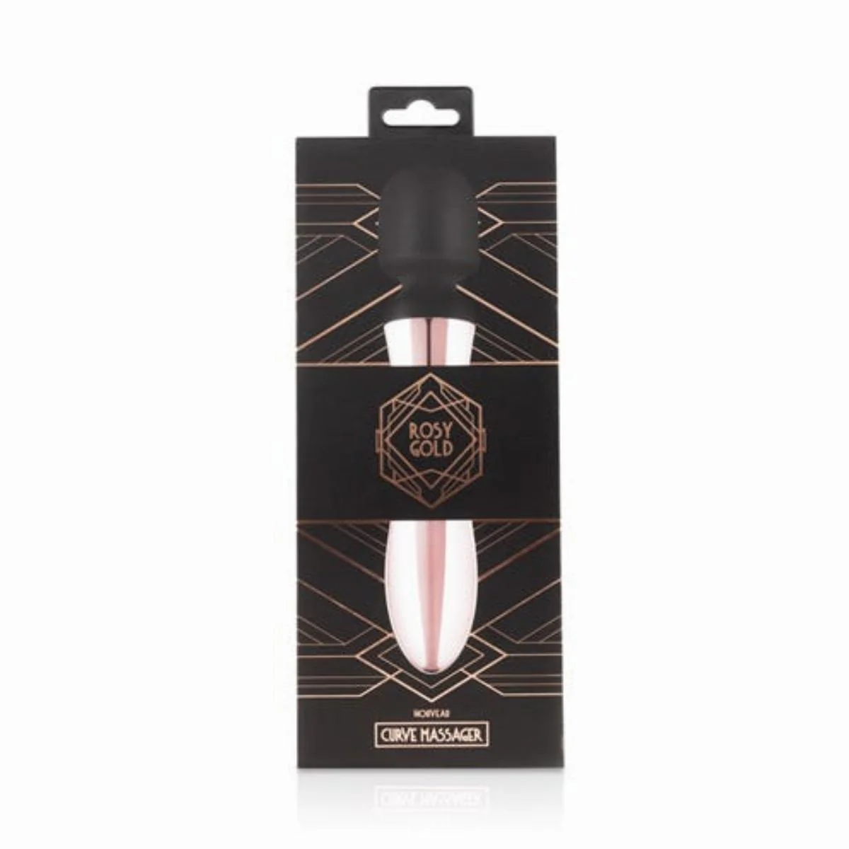 Rosy Gold Nouveau Curve Wand Massager Rose Gold Black - Image 2