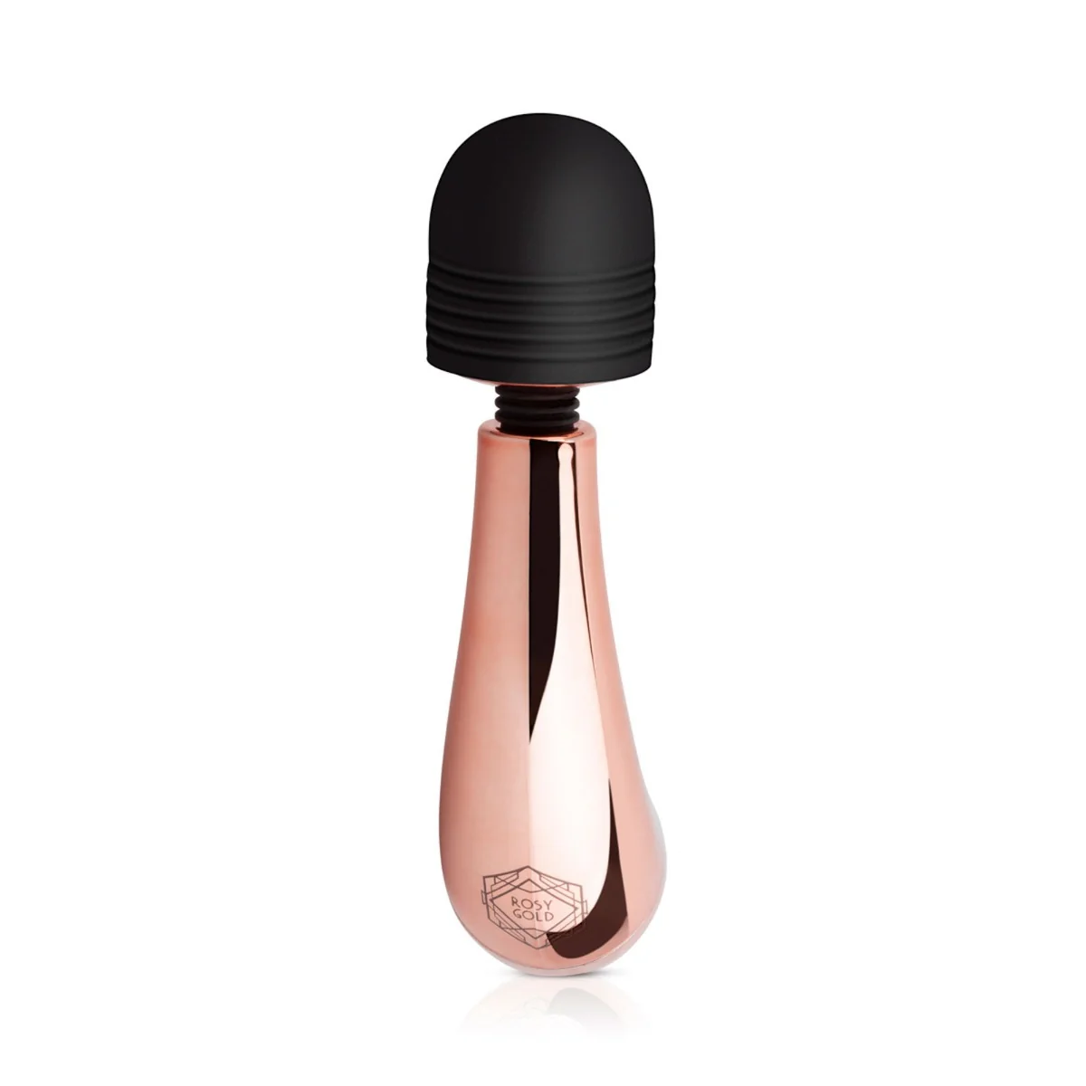 Rosy Gold Nouveau Mini Curve Wand Massager Rose Gold Black - Image 3
