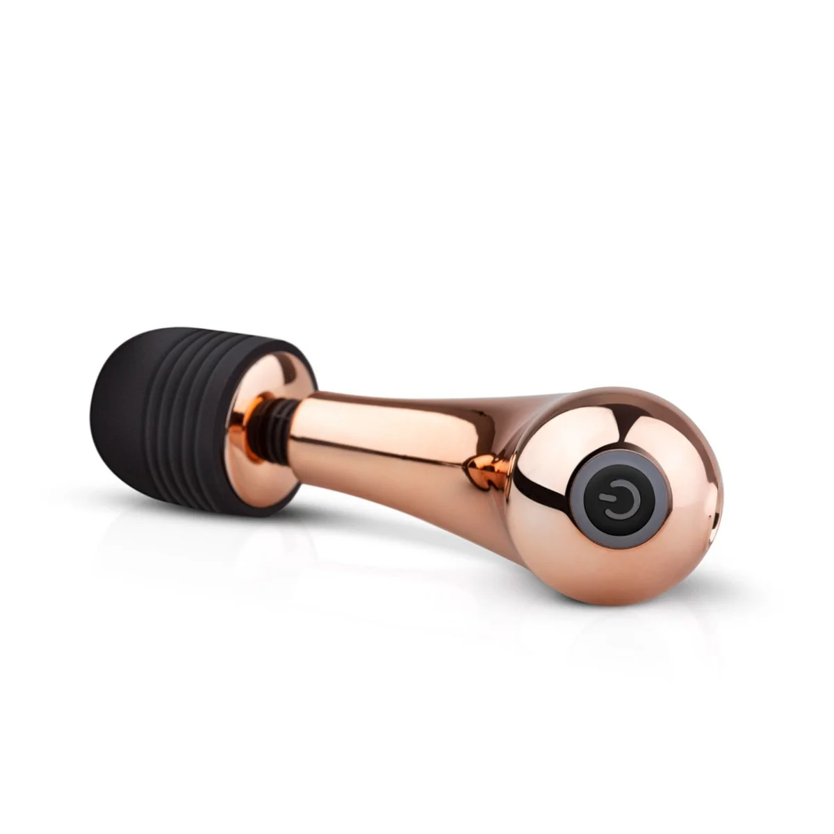 Rosy Gold Nouveau Mini Curve Wand Massager Rose Gold Black - Image 4
