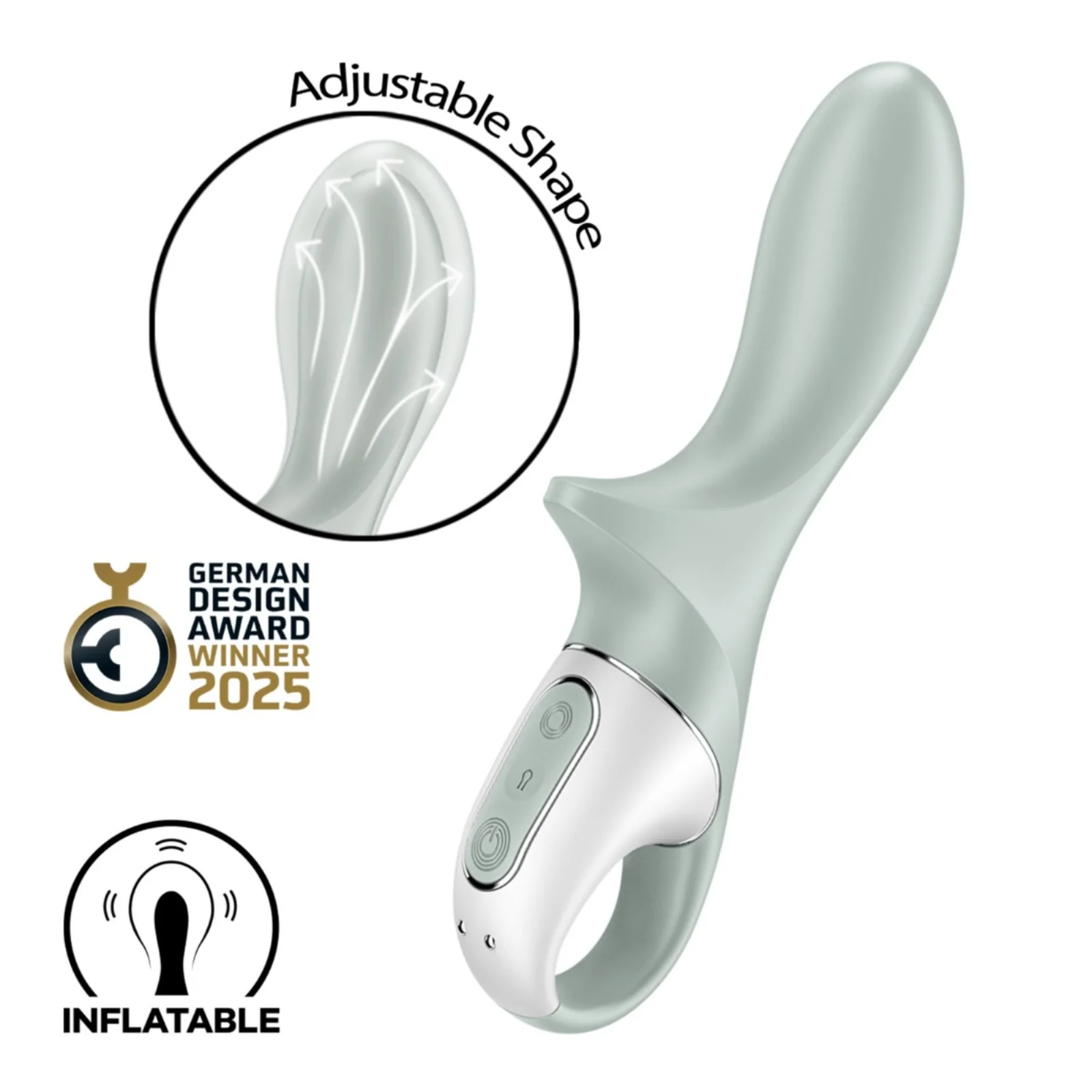 Satisfyer Air Pump Booty 3 Inflatable Anal Vibrator Green - Image 3