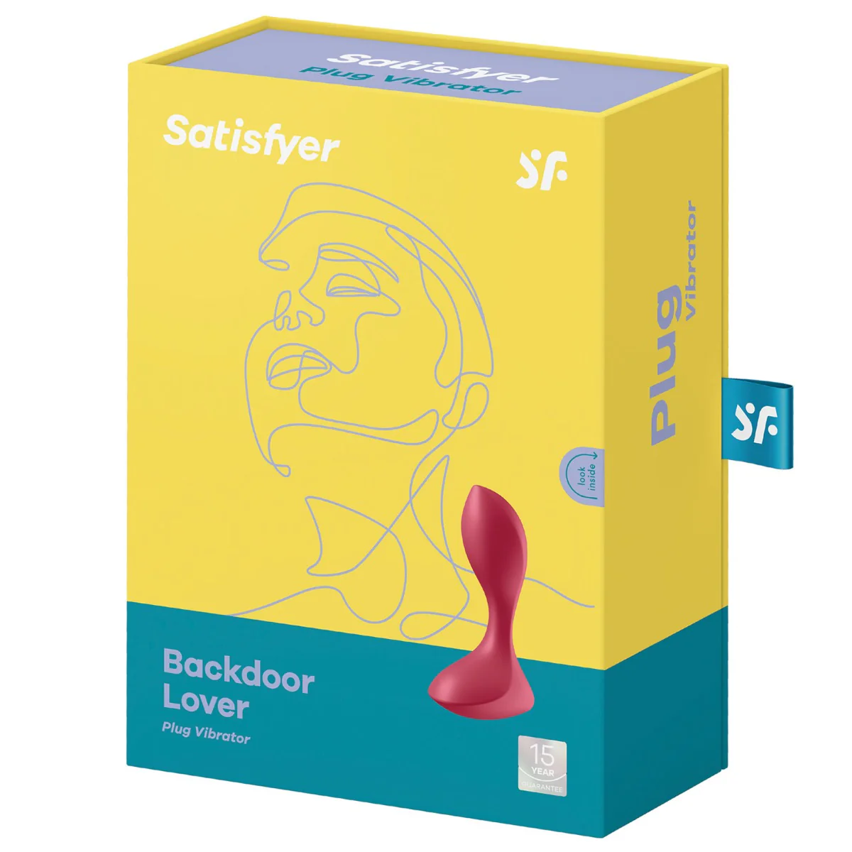 Satisfyer Backdoor Lover Vibrating Butt Plug Red - Image 2