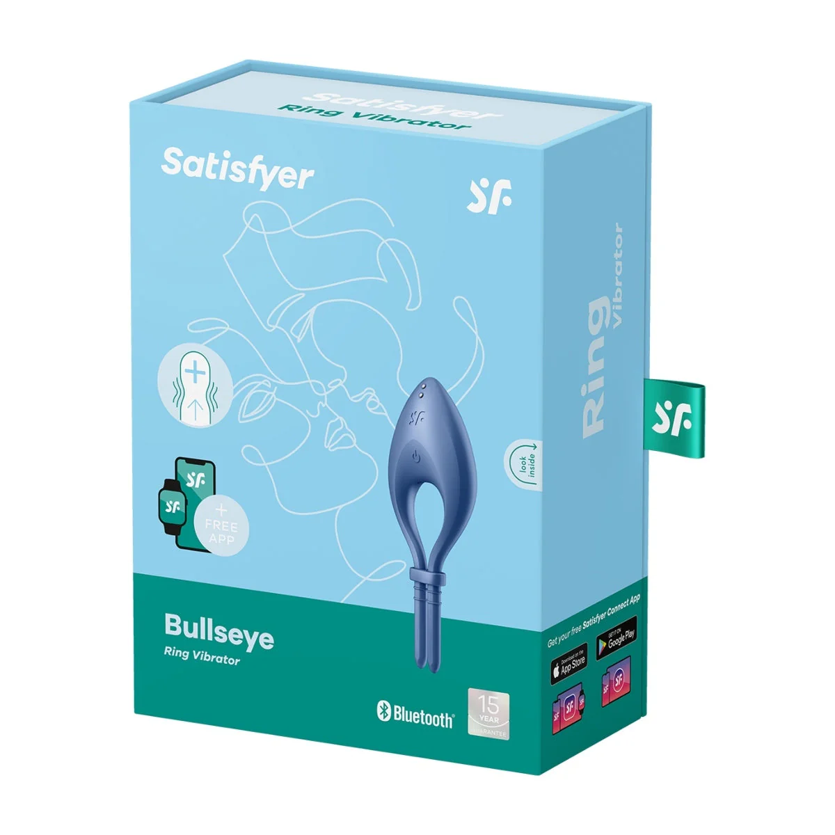 Satisfyer Bullseye Vibrating Cock Ring Blue - Image 2