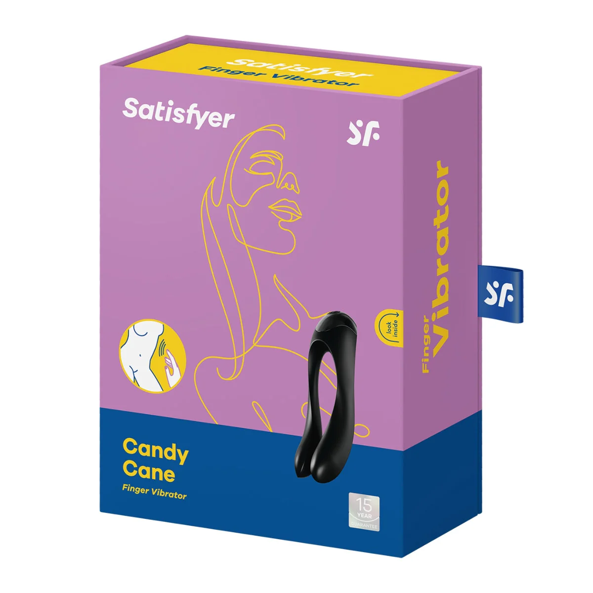 Satisfyer Candy Cane Finger Vibrator Black - Image 2