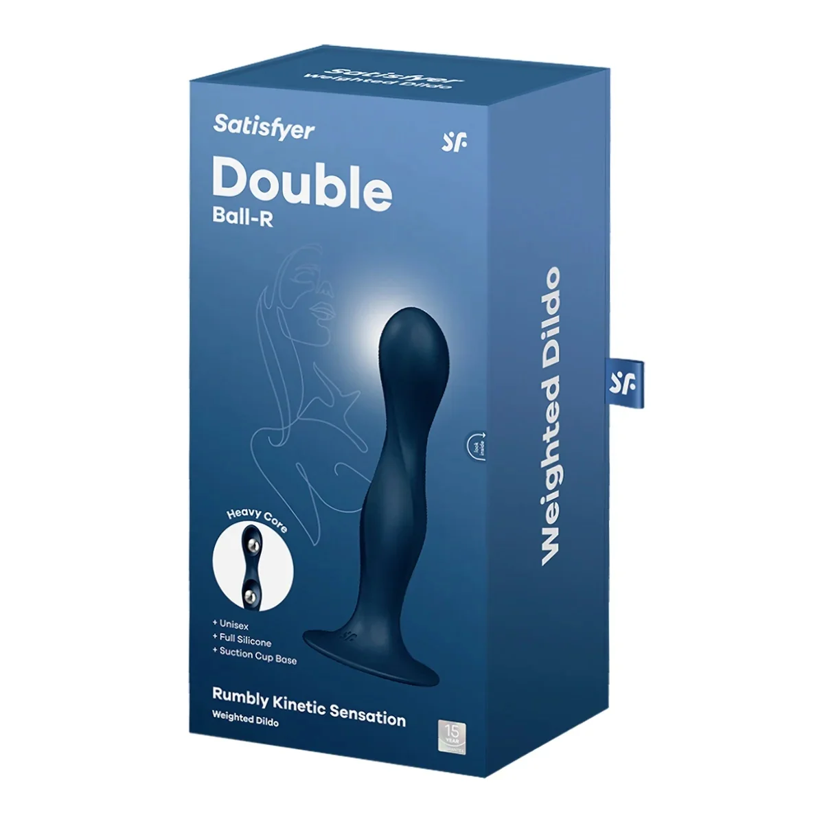 Satisfyer Double Ball-R Weighted Dildo Blue - Image 2
