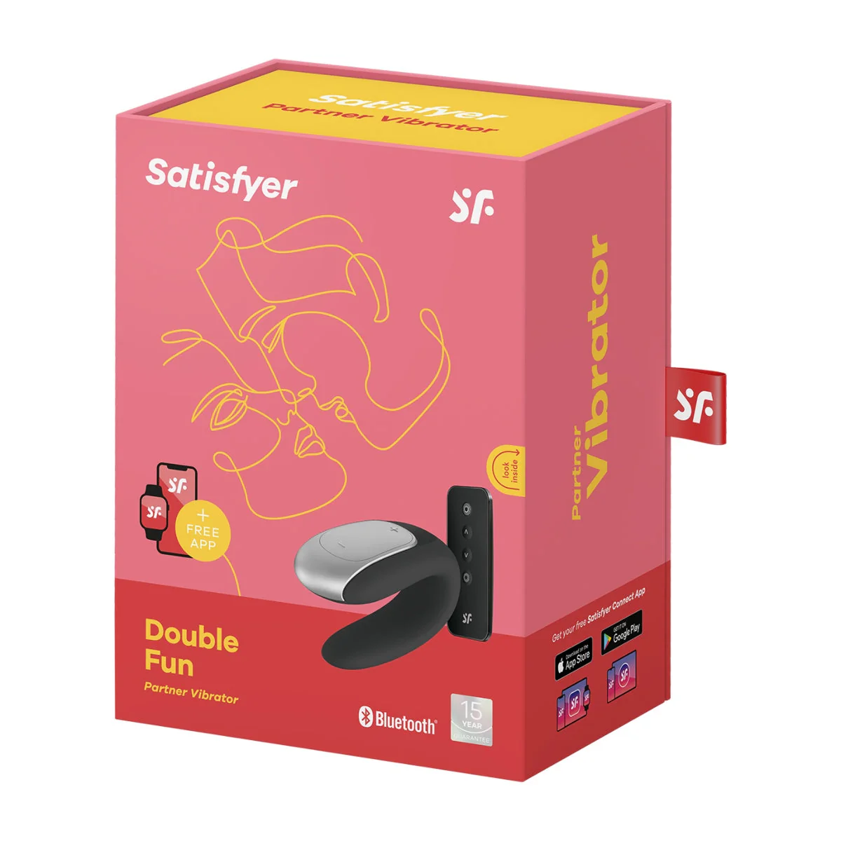 Satisfyer Double Fun Partner Vibrator Black - Image 2