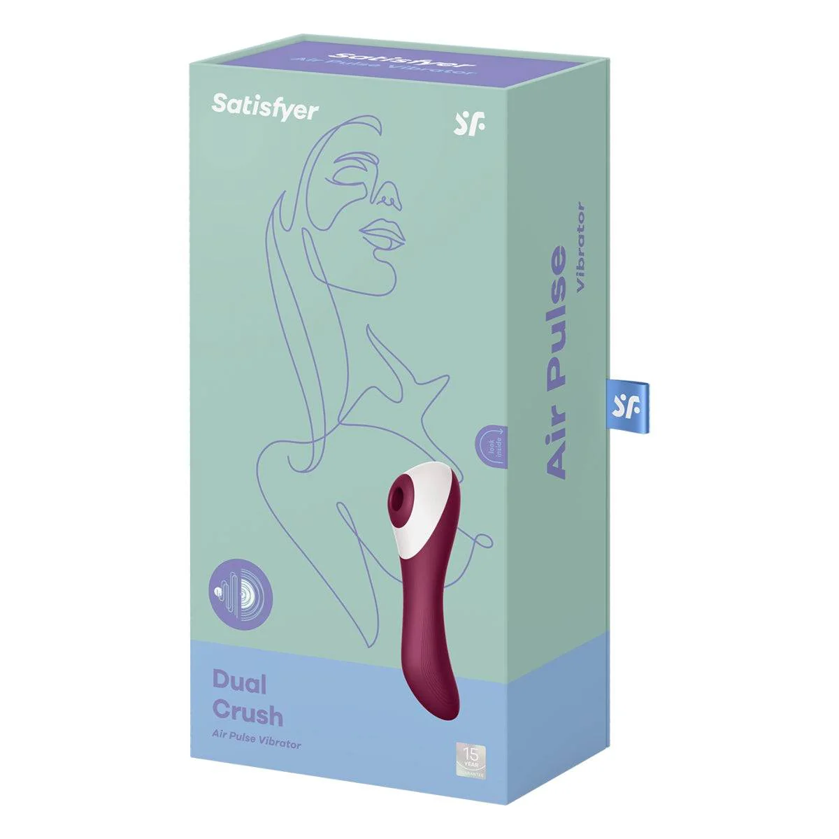 Satisfyer Dual Crush Air Pulse Vibrator Deep Pink - Image 2