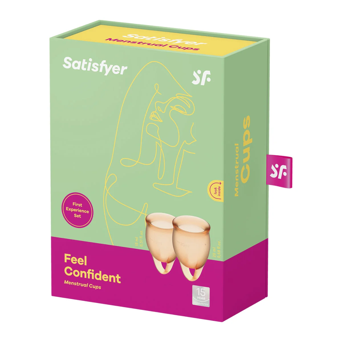 Satisfyer Feel Confident Menstrual Cups Orange - Image 2