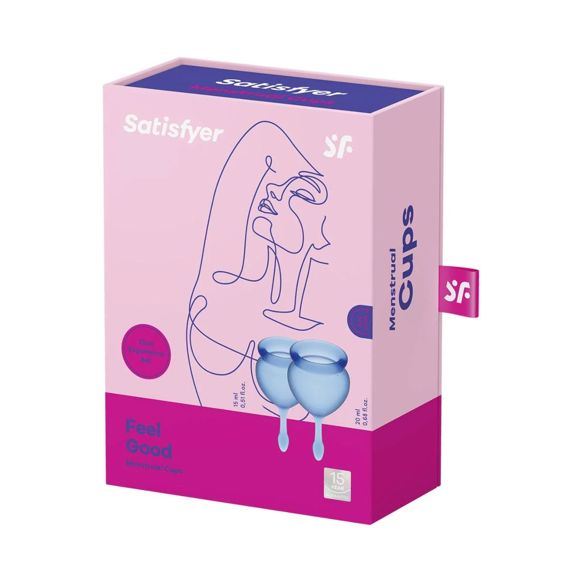 Satisfyer Feel Good Menstrual Cups Deep Blue - Image 2