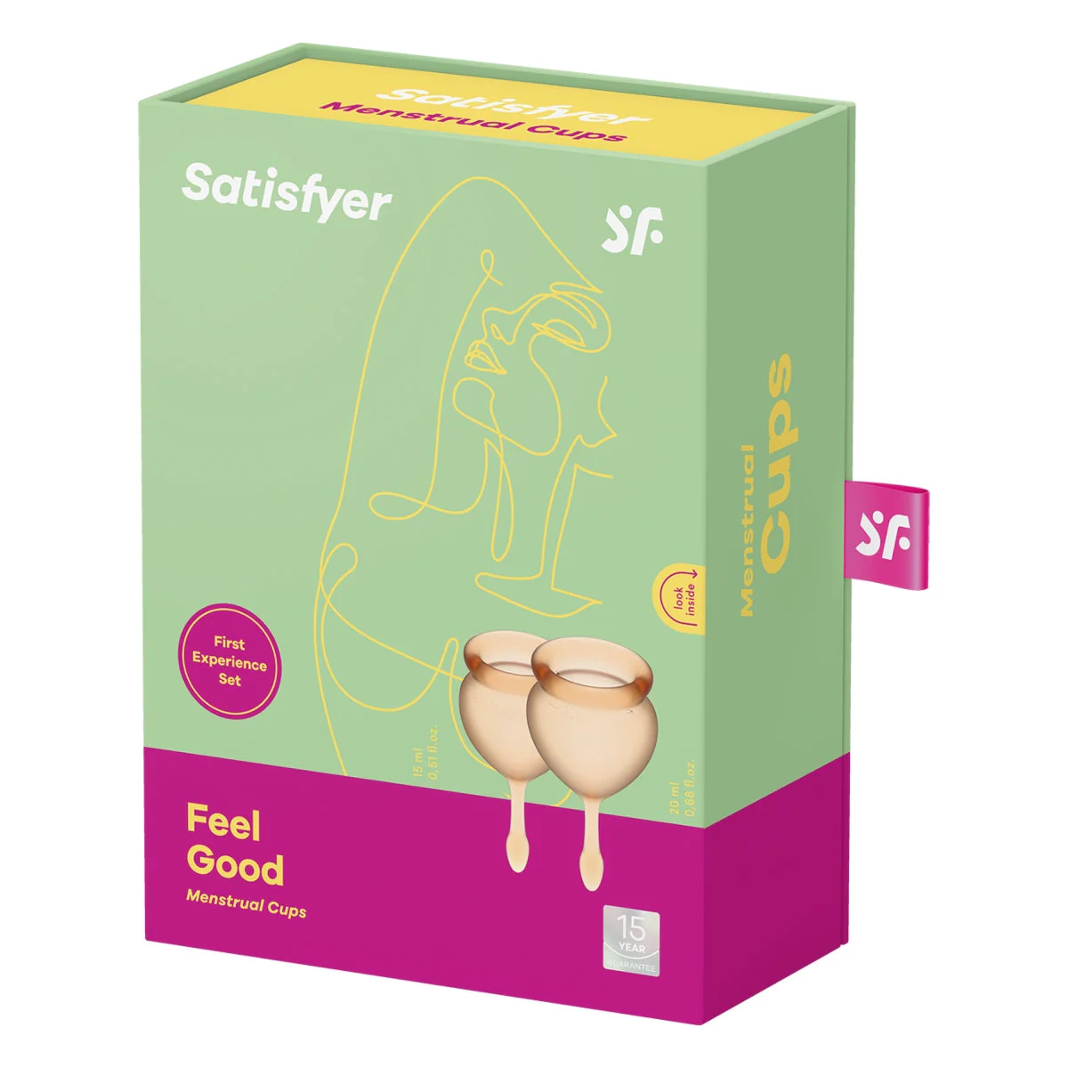 Satisfyer Feel Good Menstrual Cups Orange - Image 2