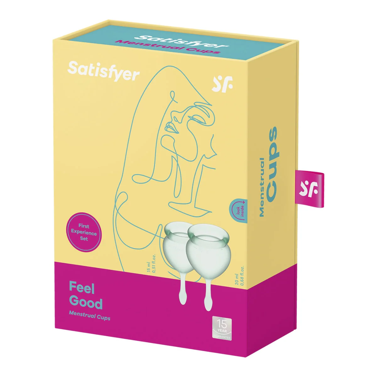 Satisfyer Feel Good Menstrual Cups Turquoise - Image 2