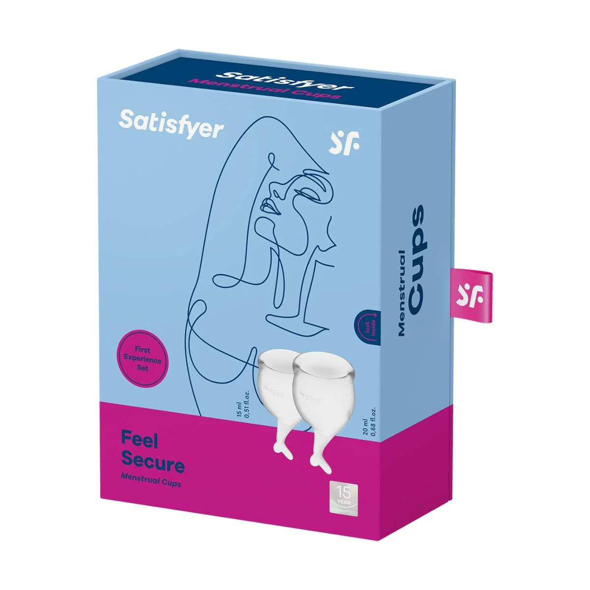 Satisfyer Feel Secure Menstrual Cups Clear - Image 2