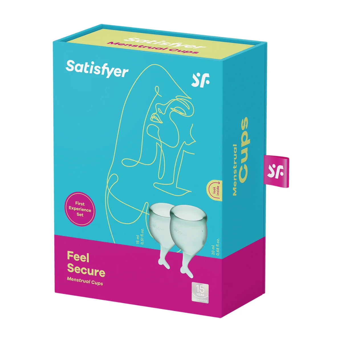 Satisfyer Feel Secure Menstrual Cups Green - Image 2