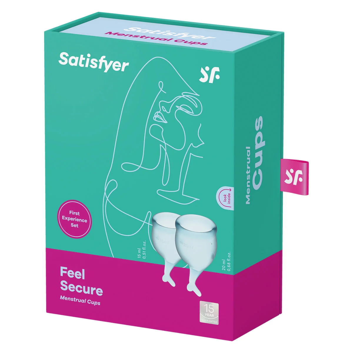Satisfyer Feel Secure Menstrual Cups Light Blue - Image 2