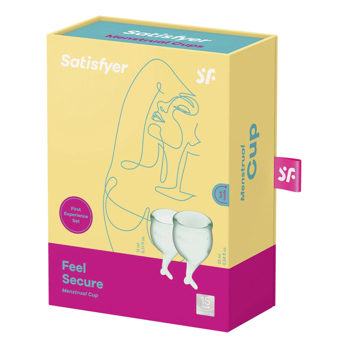 Satisfyer Feel Secure Menstrual Cups Turquoise - Image 2