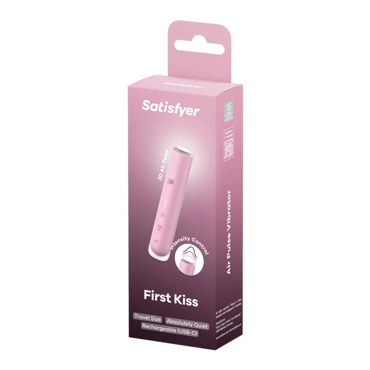 Satisfyer First Kiss Travel Size Air Pulse Vibrator Pink - Image 2