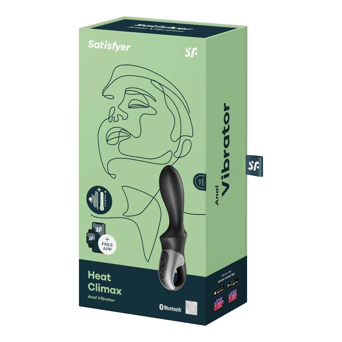 Satisfyer Heat Climax App Controlled Anal Vibrator Black - Image 2