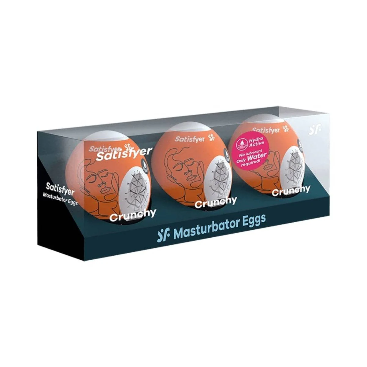 Satisfyer Masturbator Egg 3 Pack Crunchy Orange - Image 2
