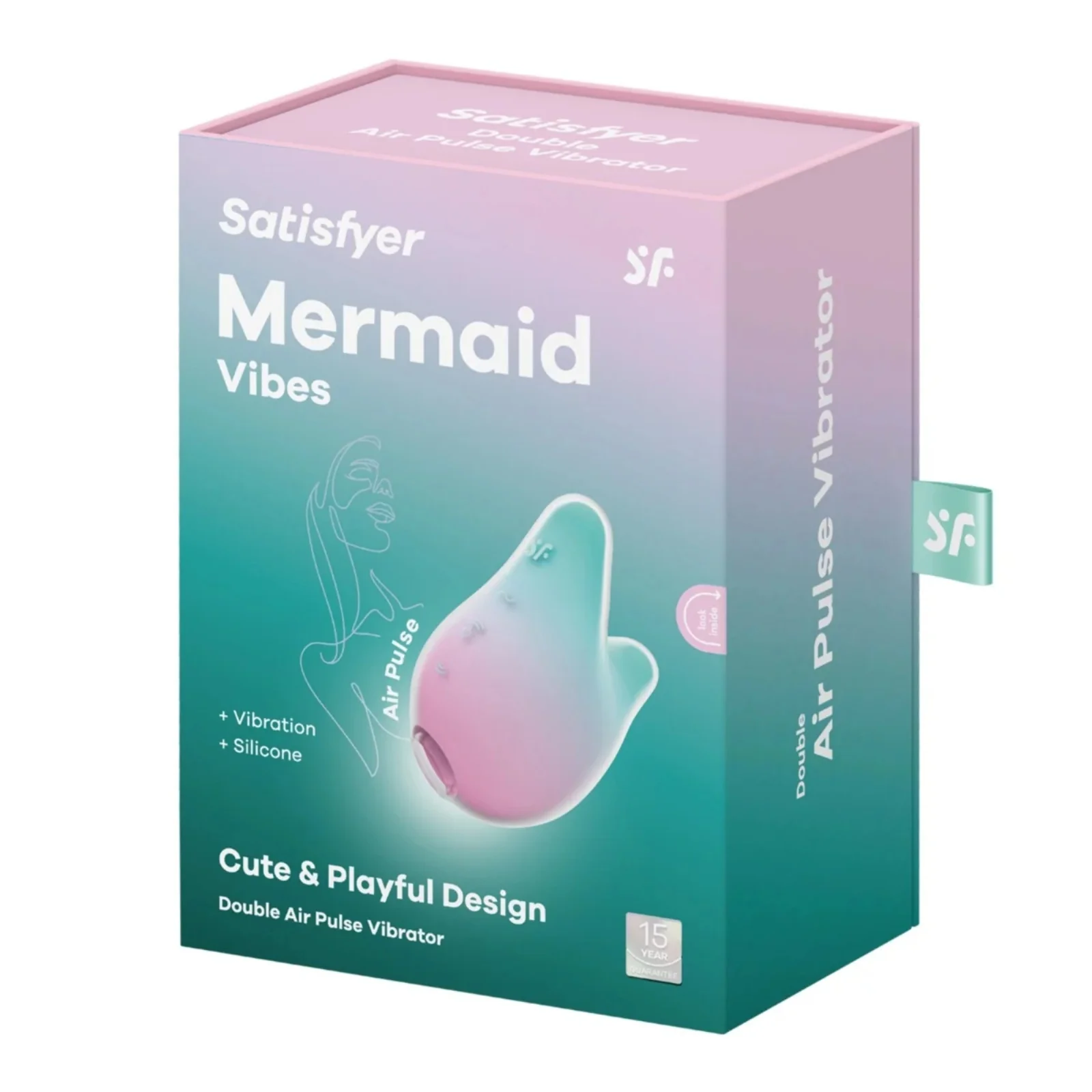 Satisfyer Mermaid Vibes Double Air Pulse Vibrator Blue Pink - Image 2