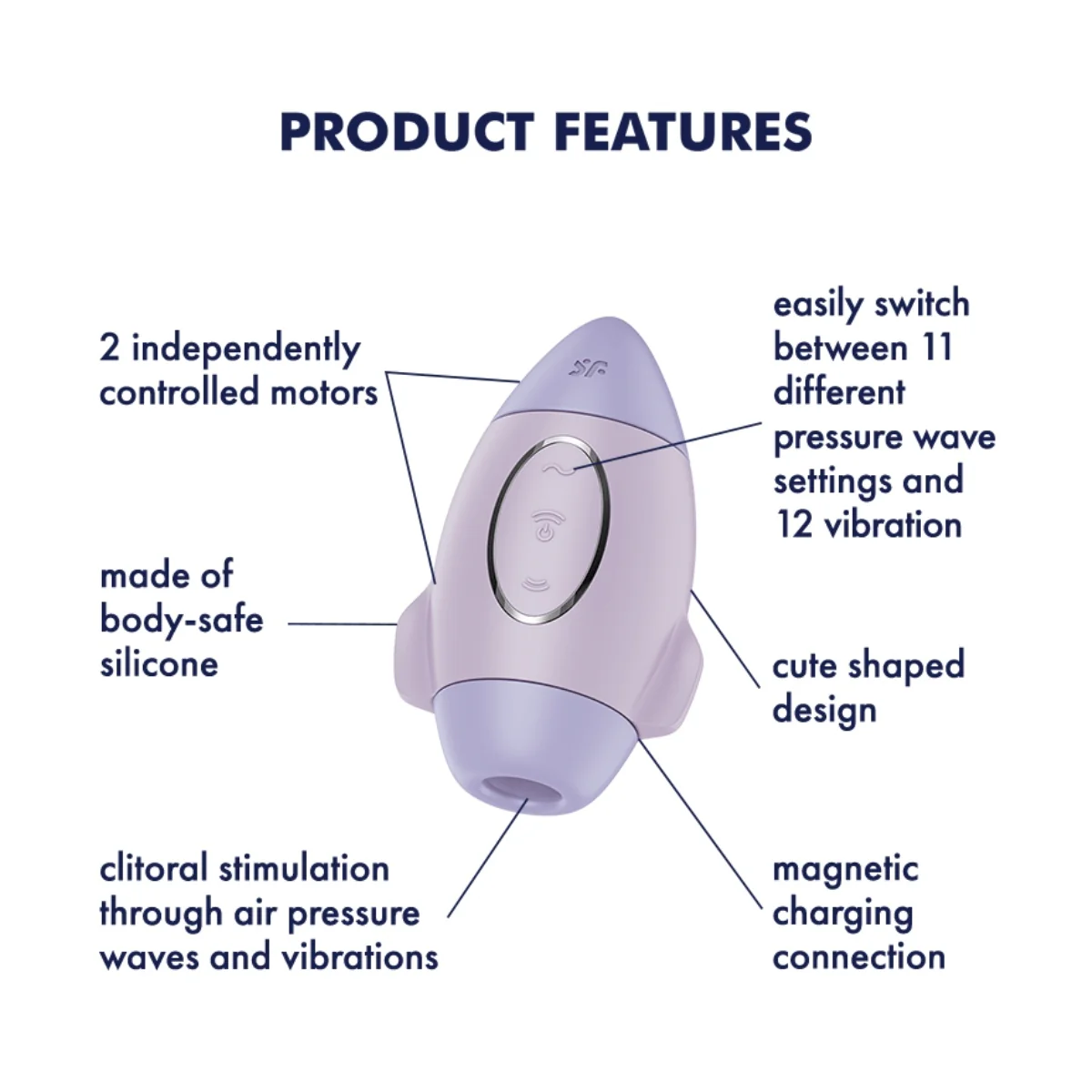 Satisfyer Mission Control Double Air Pulse Vibrator Violet - Image 5