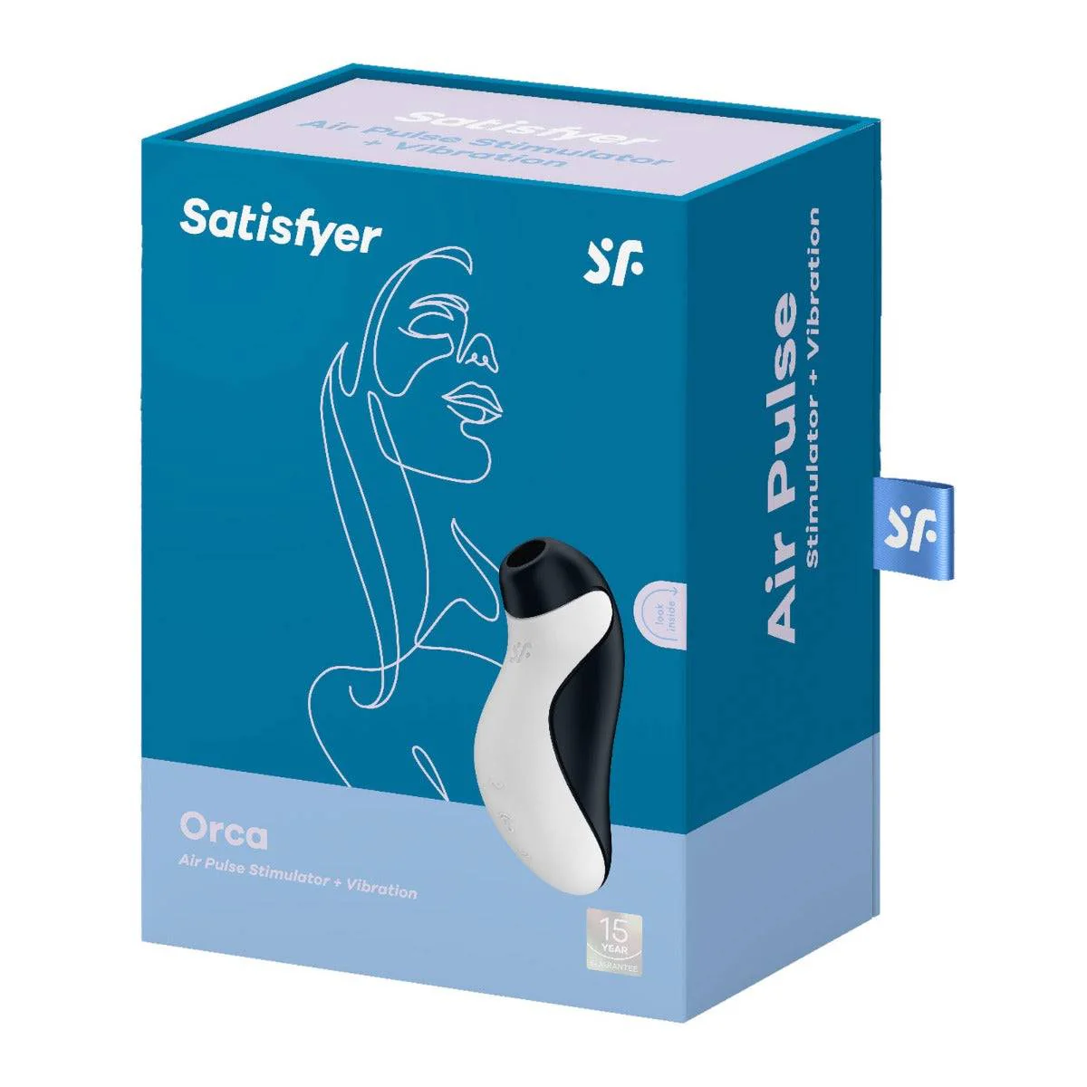 Satisfyer Orca Air Pulse Stimulator Black White - Image 2