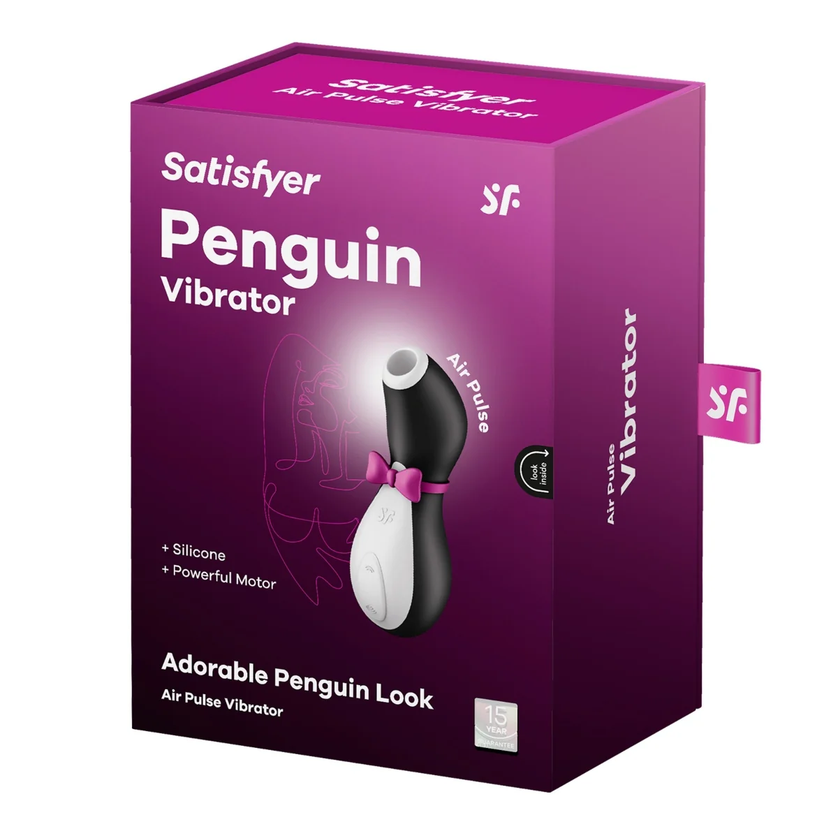 Satisfyer Penguin Air Pulse Stimulator Black White - Image 2