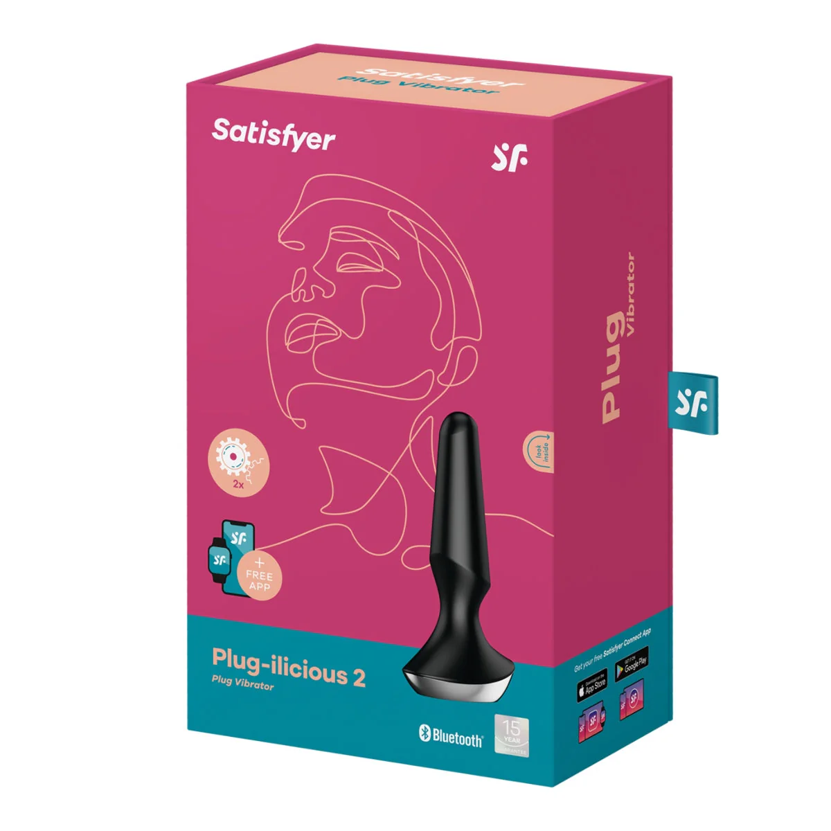 Satisfyer Plug-ilicious 2 Vibrating Butt Plug Black - Image 2