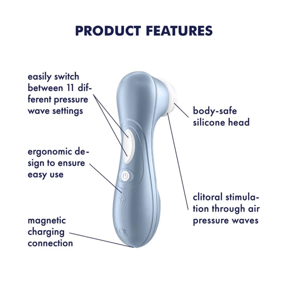 Satisfyer Pro 2 Air Pulse Stimulator Blue - Image 4