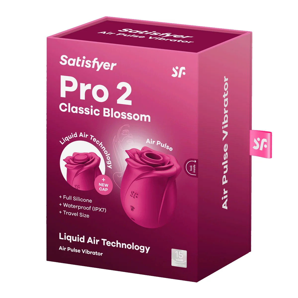 Satisfyer Pro 2 Classic Blossom Air Pulse Vibrator Pink - Image 2