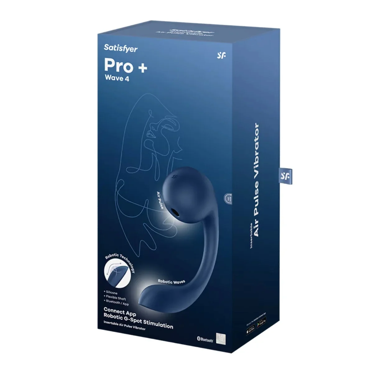 Satisfyer Pro Plus Wave 4 G-Spot Air Pulse Vibrator Blue - Image 2