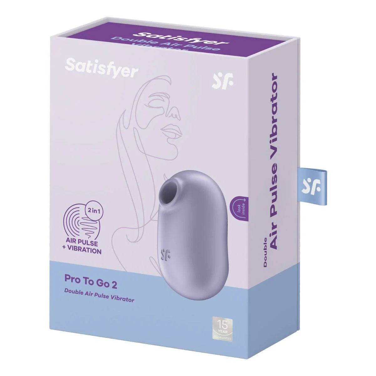 Satisfyer Pro To Go 2 Double Air Pulse Vibrator Violet - Image 2