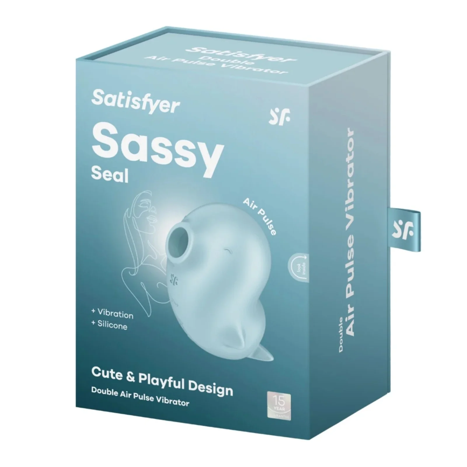 Satisfyer Sassy Seal Double Air Pulse Vibrator Blue - Image 2