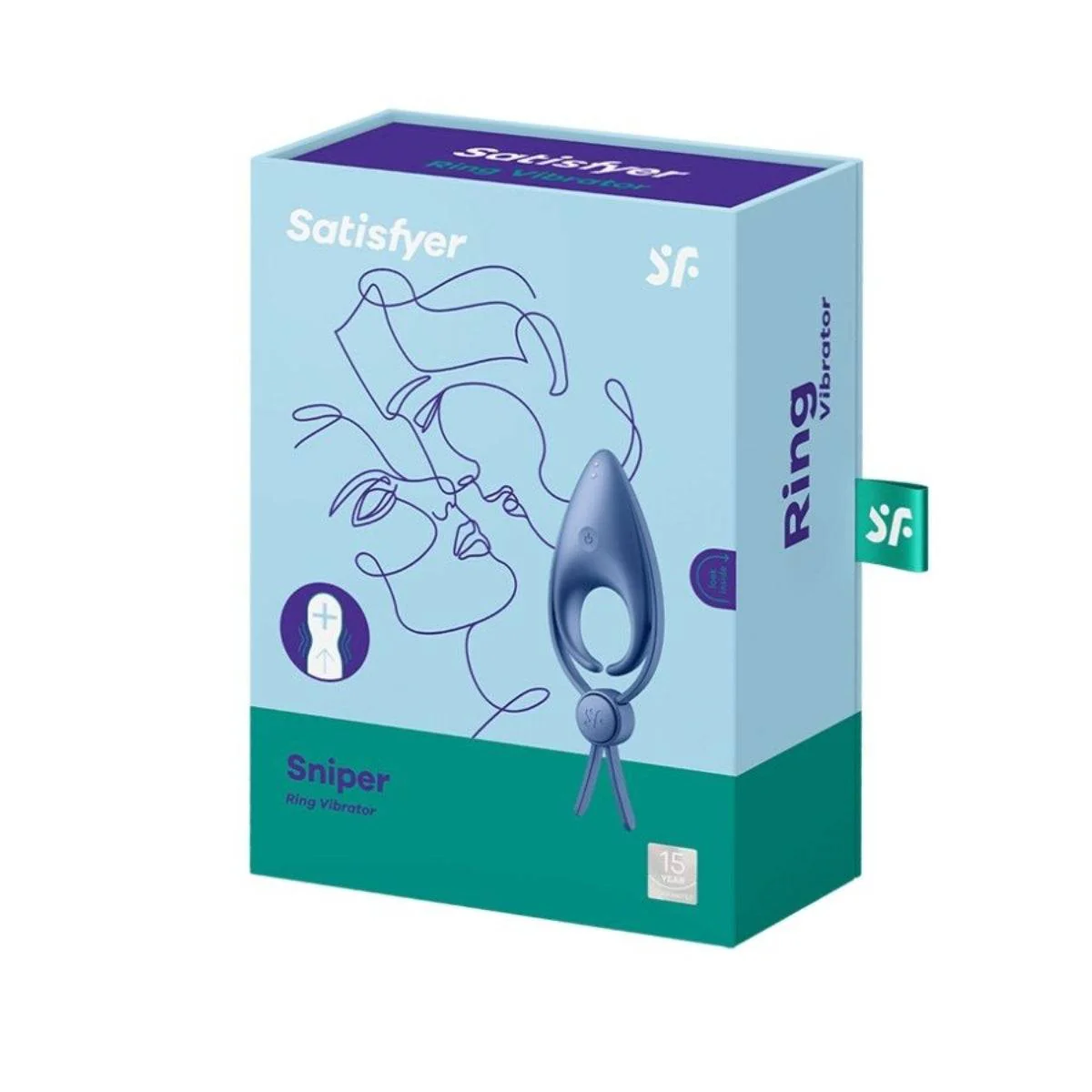 Satisfyer Sniper Vibrating Cock Ring Blue - Image 2