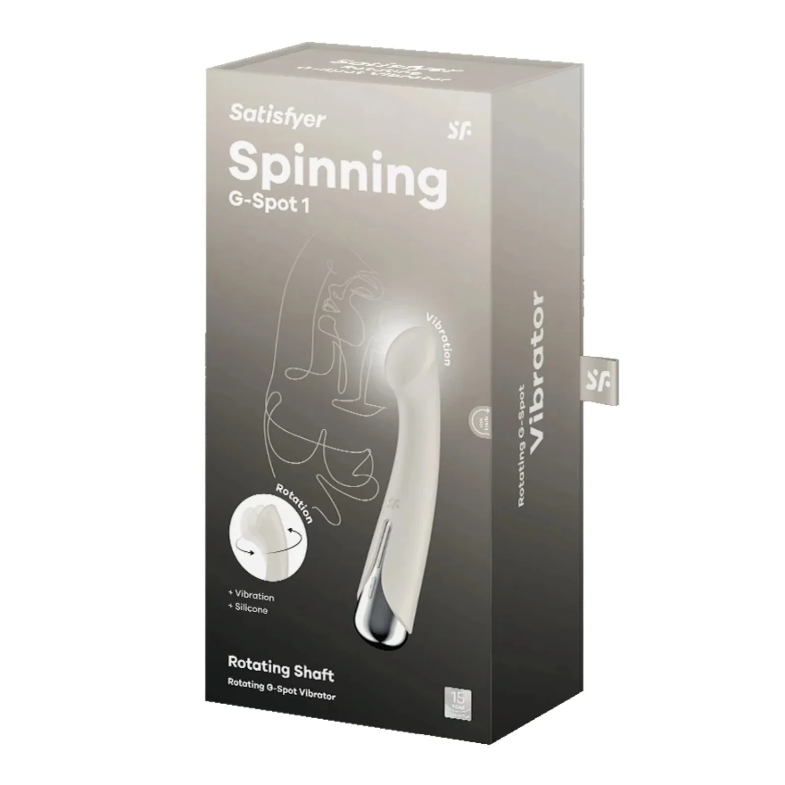 Satisfyer Spinning G-Spot 1 Rotating Shaft G-Spot Vibrator Beige - Image 2