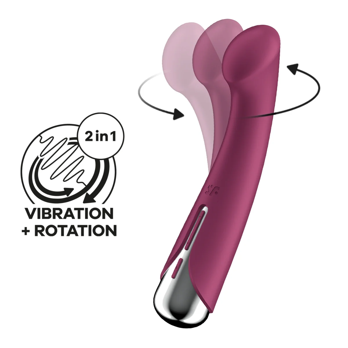 Satisfyer Spinning G-Spot 1 Rotating Shaft G-Spot Vibrator Red - Image 7