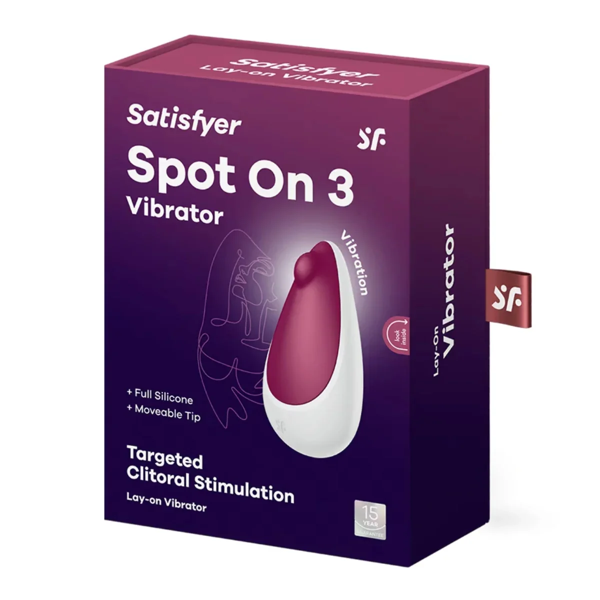 Satisfyer Spot On 3 Lay On Vibrator Berry White - Image 2
