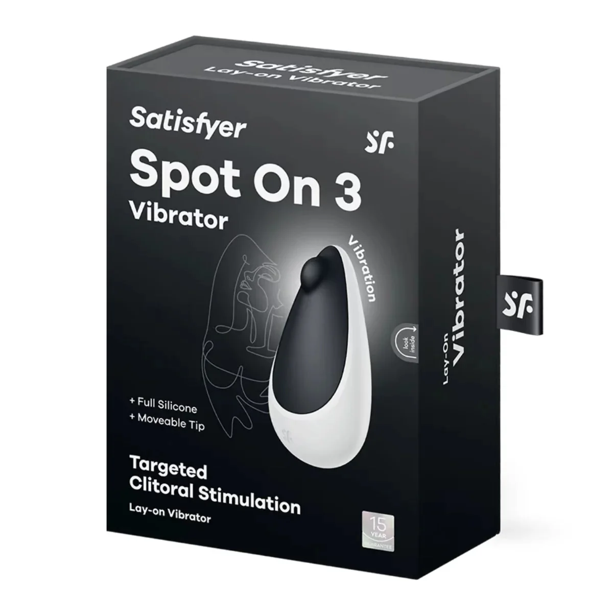 Satisfyer Spot On 3 Lay On Vibrator Black White - Image 2