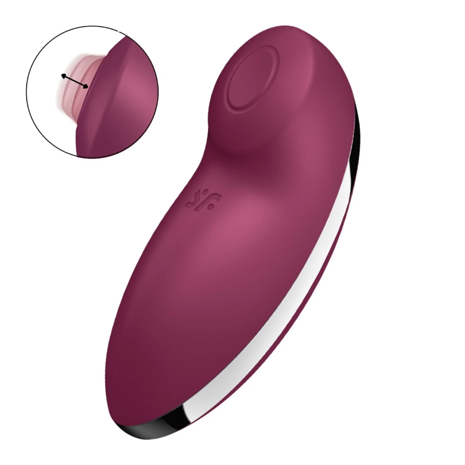 Satisfyer Tap & Climax 2 Lay On Vibrator Red - Image 3
