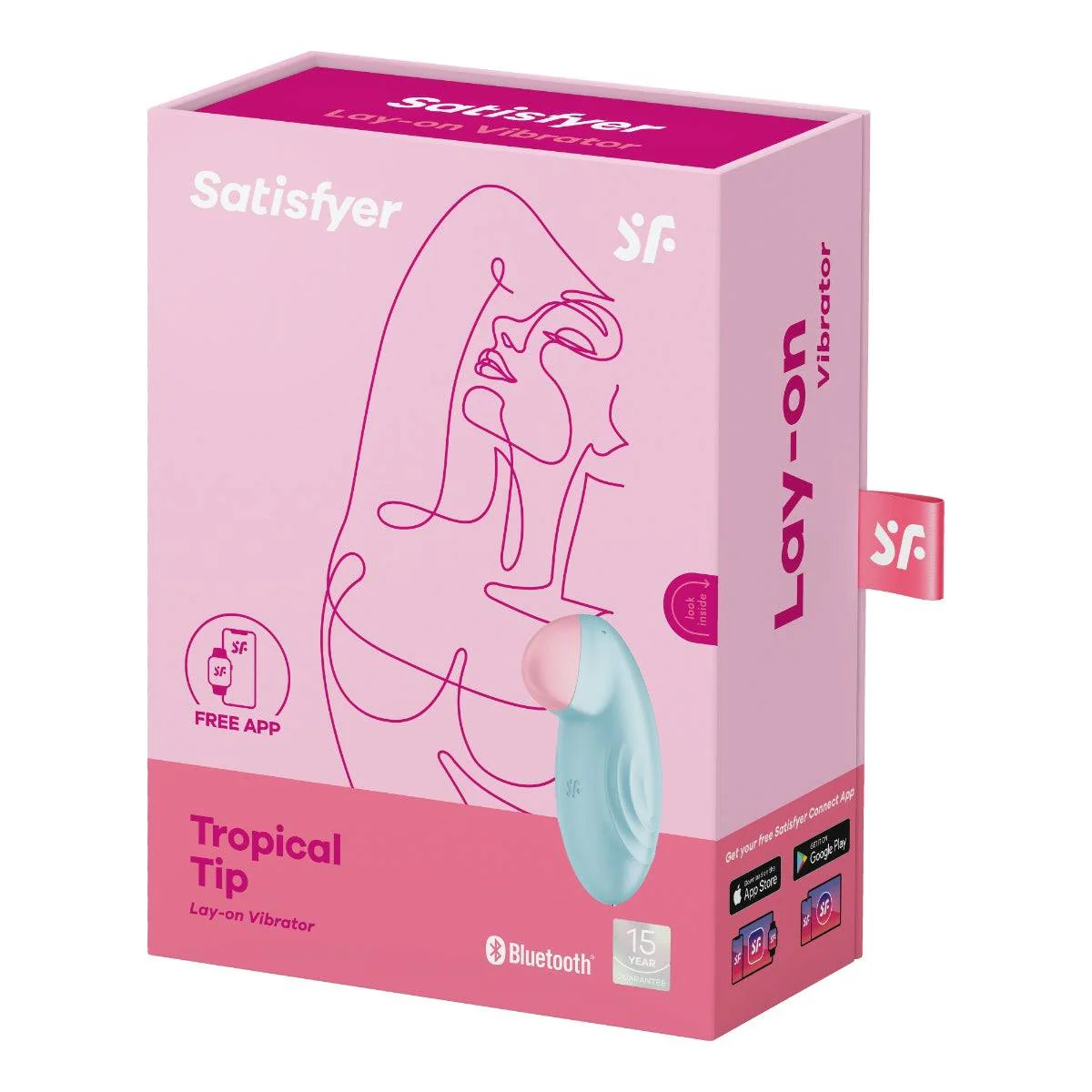 Satisfyer Tropical Tip Lay On Vibrator Blue - Image 2