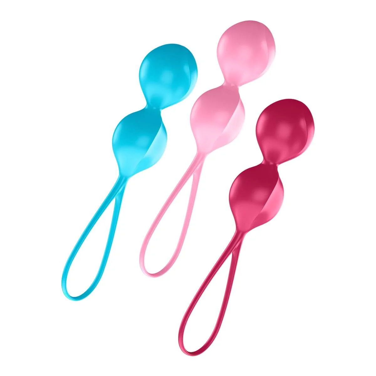 Satisfyer V Balls Pelvic Training Set Blue Pink Red - Image 3