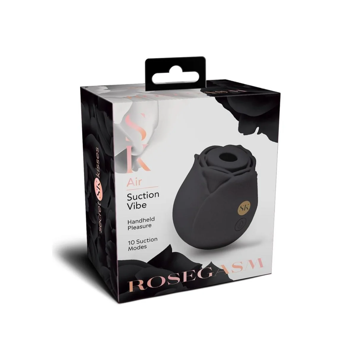 Secret Kisses Rosegasm Air Suction Stimulator Black - Image 2