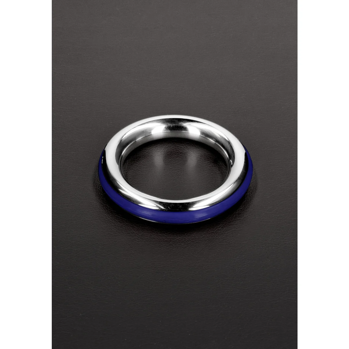 Shots Steel Cazzo Tensions Stainless Steel Cock Ring Blue 1.6 Inch - Image 2