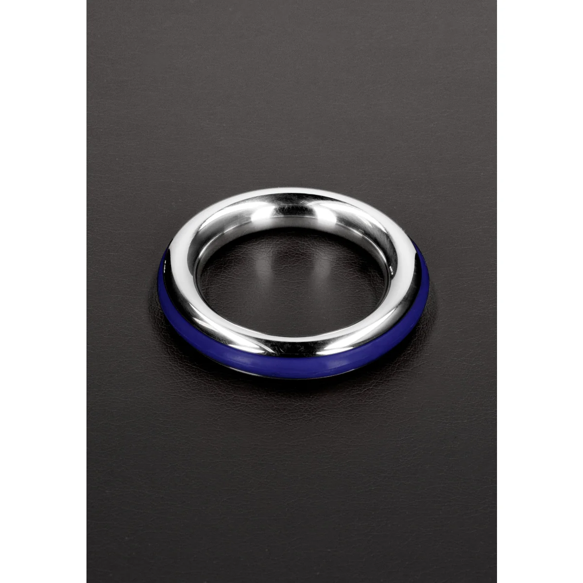 Shots Steel Cazzo Tensions Stainless Steel Cock Ring Blue 1.8 Inch - Image 2