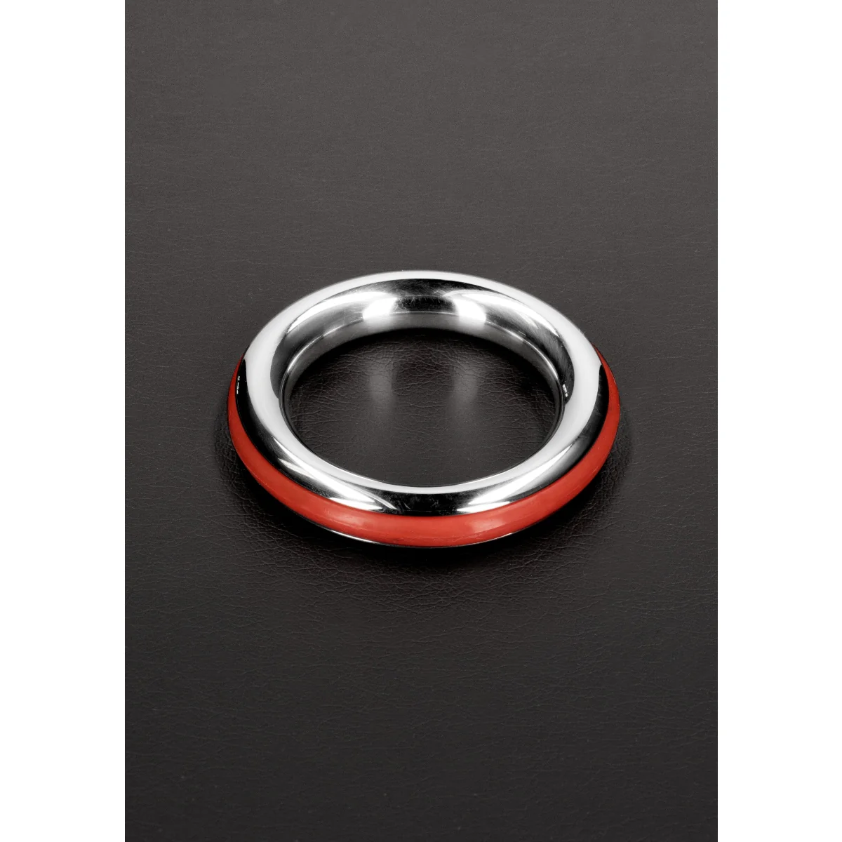 Shots Steel Cazzo Tensions Stainless Steel Cock Ring Red 1.8 Inch - Image 2