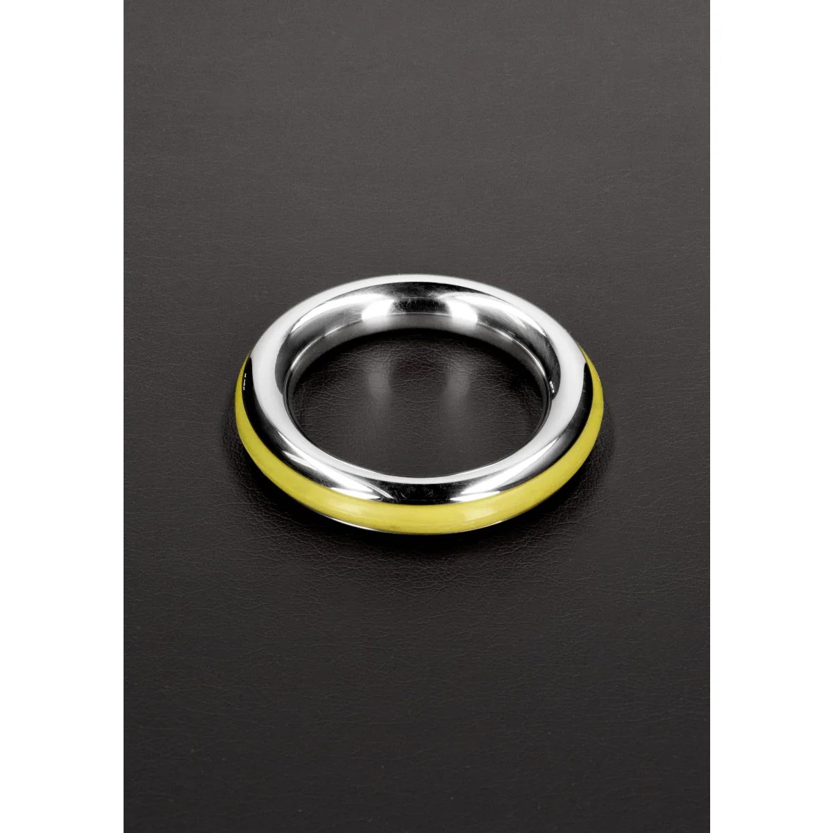 Shots Steel Cazzo Tensions Stainless Steel Cock Ring Yellow 1.6 Inch - Image 2