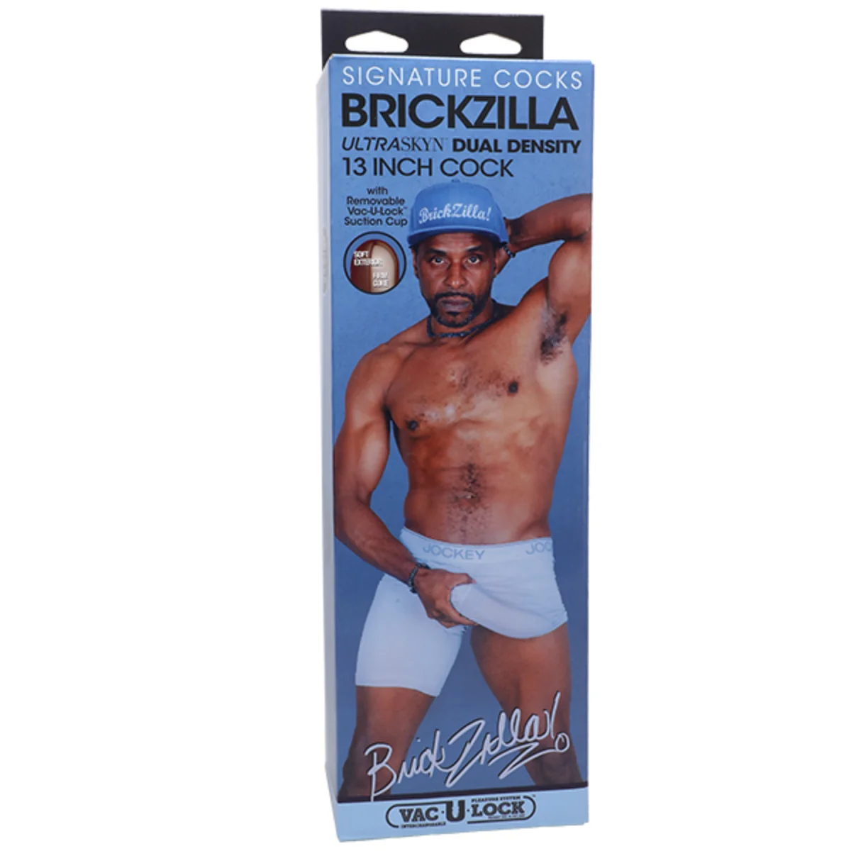 Signature Cocks Brickzilla Ultraskyn Vac-U-Lock Dildo Brown 13 Inch - Image 2