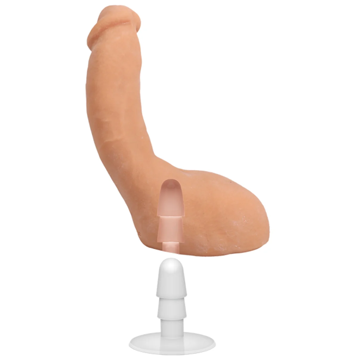 Signature Cocks James Deen Ultraskyn Vac-U-Lock Dildo Pink 8 Inch - Image 4